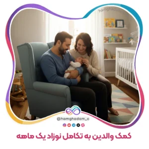 راهنمای جامع بازی و تعامل برای کمک والدین به تکامل نوزاد 1 ماهه