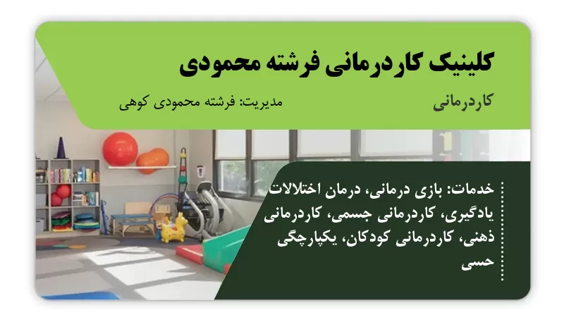 کلینیک کاردرمانی فرشته محمودی اهواز